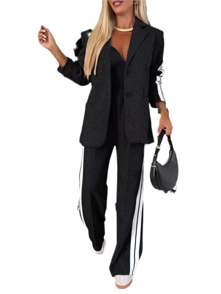 Blazer Élégant, Pantalon avec Poches, Tenue de Bureau – Image 6