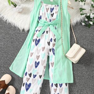 Ensemble 2 pcs col rond fille