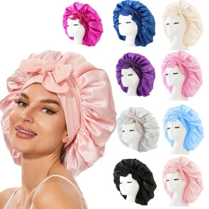 Bonnet en satin ajustable