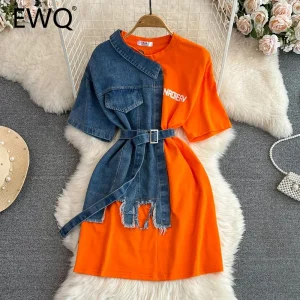 Robe Patchwork en Denim