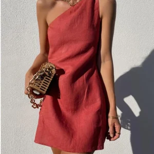 Robe Chic en Coton Lin Sans Manches