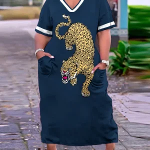 Robe midi imprimée