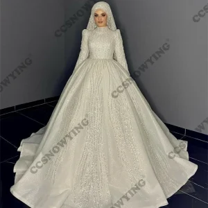Rode de mariée Musulmane avec perles