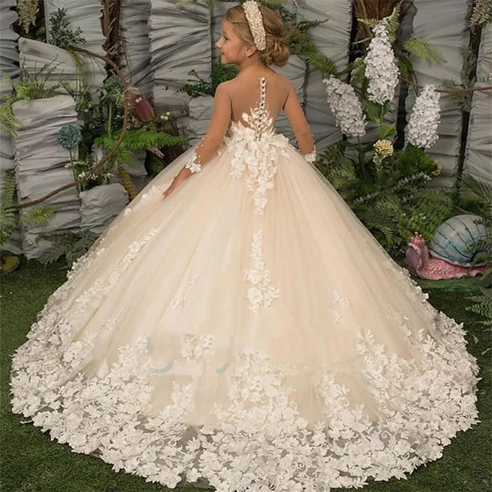 Robe dentelle florale fille d'honneur – Image 5