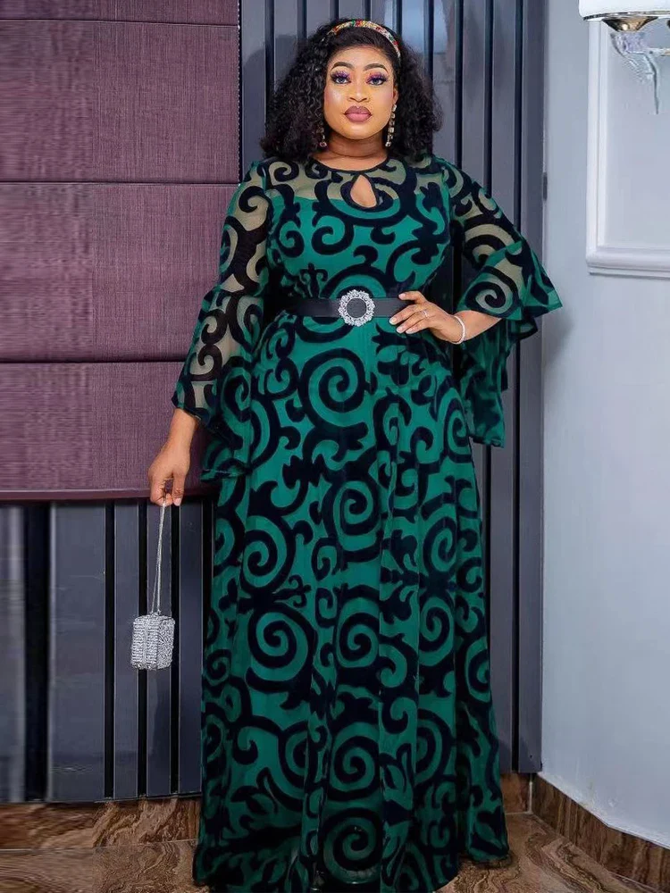 Robe mousseline de soie à manche – Image 2