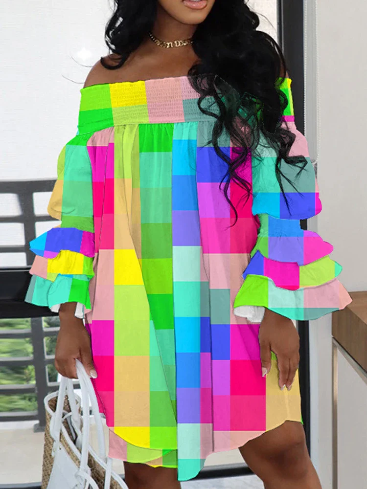 Robe décontractée à épaule dénudée – Image 4