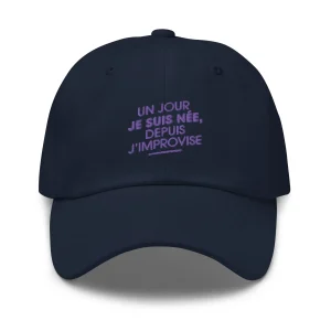 Un jour je suis née - casquette brodée