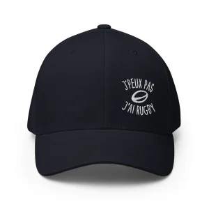 J'peux pas, j'ai rugby - Casquette Structurée en Sergé - Brodée