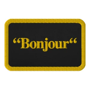"Bonjour" - Patchs brodés