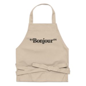 "Bonjour" - Tablier en coton biologique
