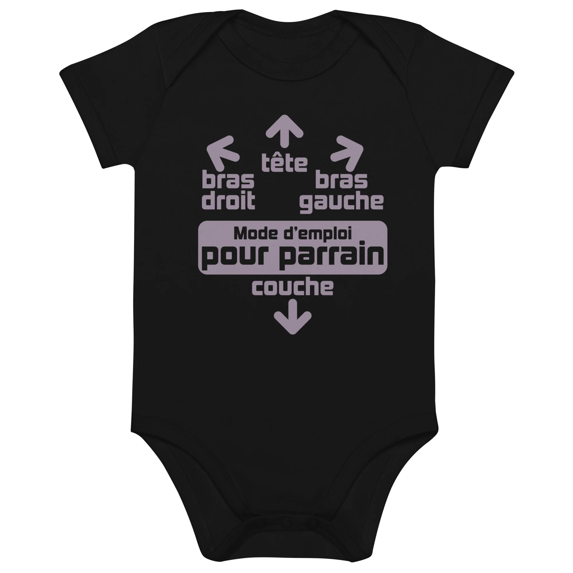 Mode d'emploi pour parrain - Body en coton bio bébé