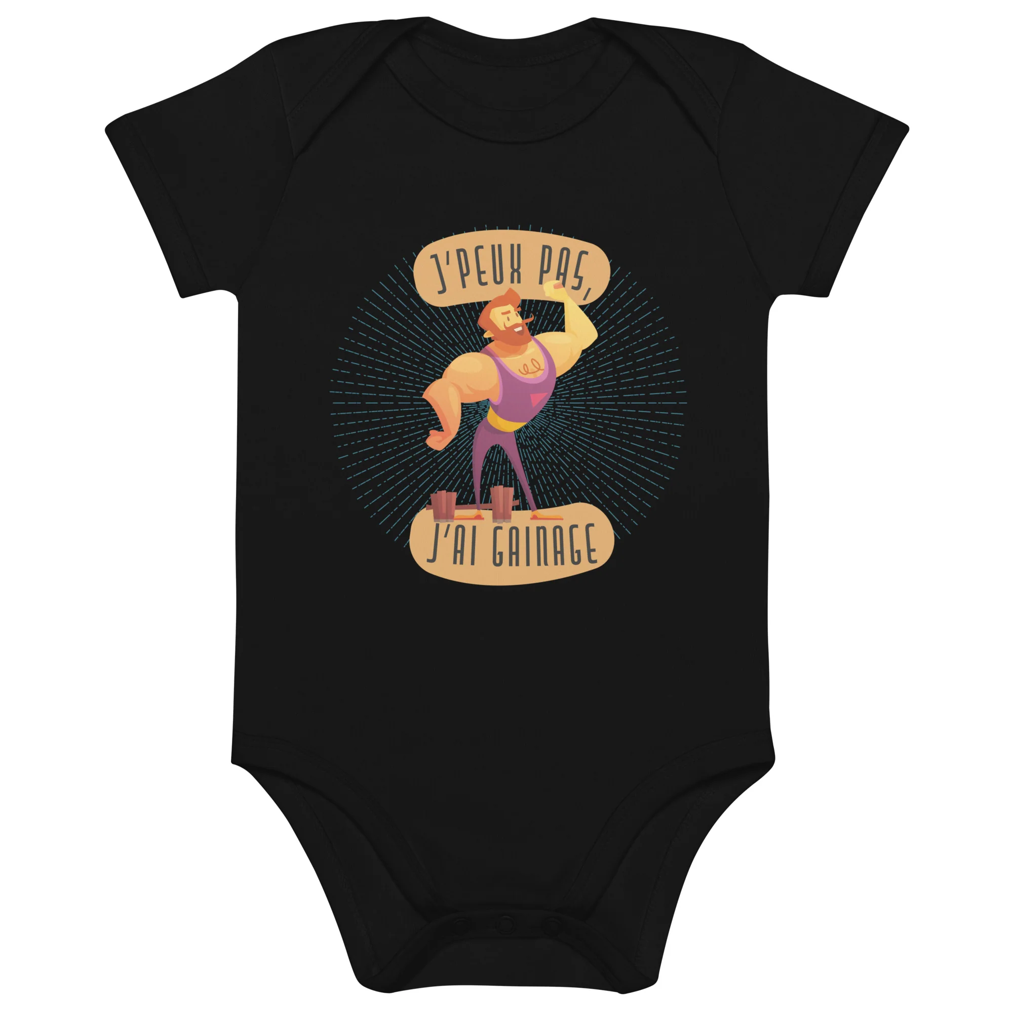 J'peux pas, j'ai gainage - Body en coton bio bébé – Image 2