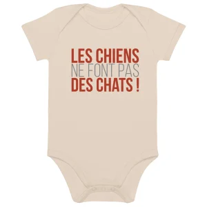 Les chiens ne font pas des chats  - Body en coton bio bébé