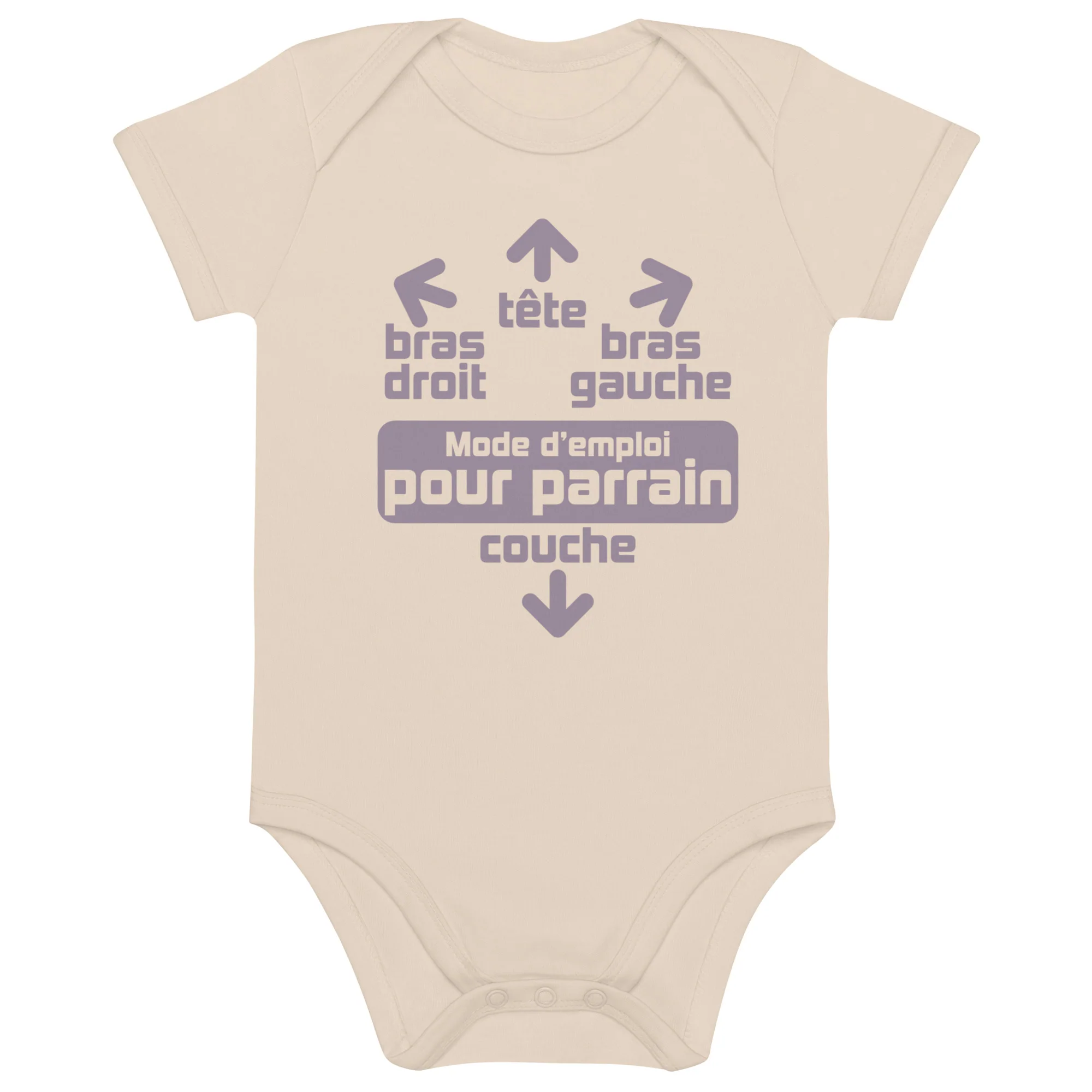 Mode d'emploi pour parrain - Body en coton bio bébé – Image 2