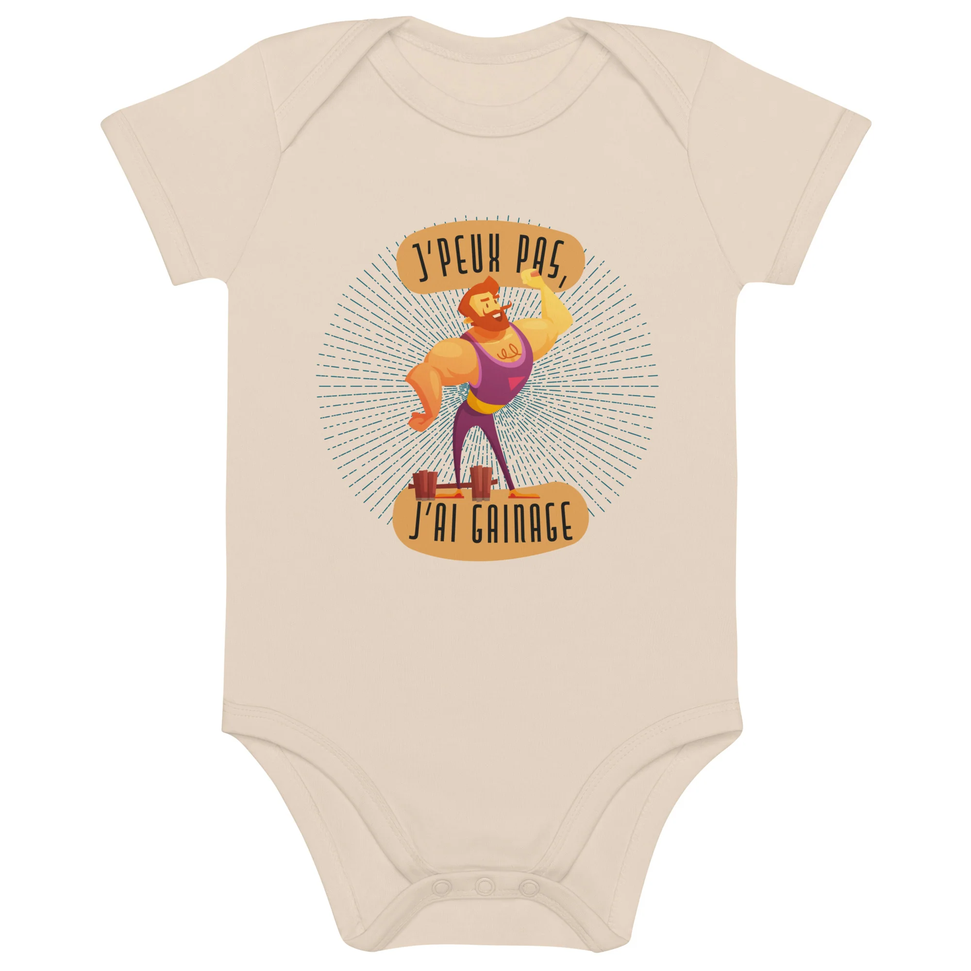 J'peux pas, j'ai gainage - Body en coton bio bébé – Image 3