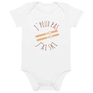 J'peux pas j'ai ski - Body en coton bio bébé