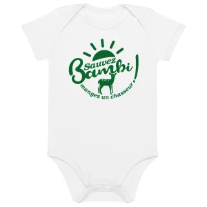 Sauvez Bambi - Body en coton bio bébé