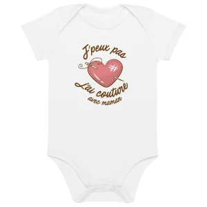 J'peux pas, j'ai couture avec maman - Body en coton bio bébé