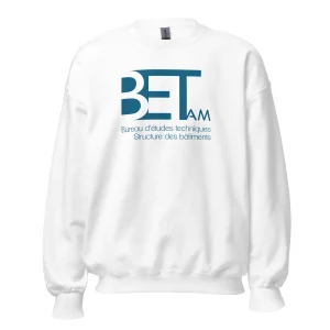 BETam - Sweat Unisexe à Col Rond