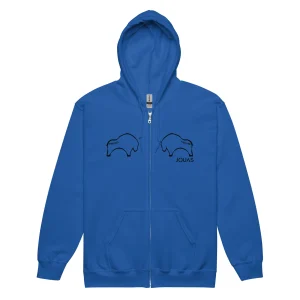 Fero Mone - Sweat à capuche épais unisexe Zippé - 1 marquage