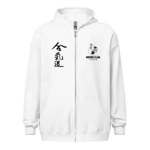 Aikido Caux - Sweat à capuche épais unisexe à fermeture éclair