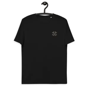 Halles Mazuc -T-shirt unisexe en coton biologique - cœur et dos.