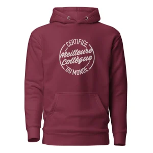 Certifiée meilleure collègue - Sweat à Capuche Unisexe